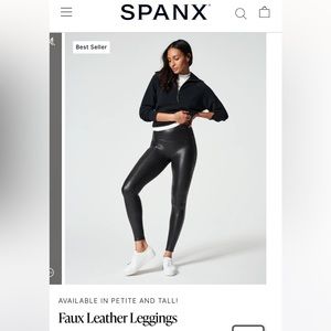 Faux Leather Spanx Leggings size M